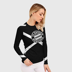 Рашгард женский Бавария Мюнхен полосы, цвет: 3D-принт — фото 2