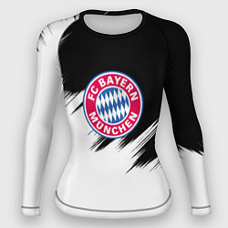 Женский рашгард Бавария Мюнхен черно белые штрихи