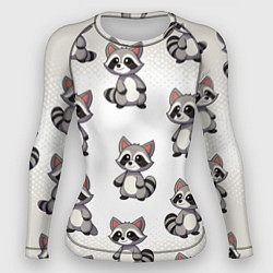 Рашгард женский Много енотов, цвет: 3D-принт