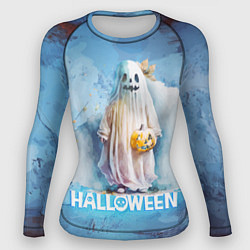 Рашгард женский Приведение на halloween, цвет: 3D-принт