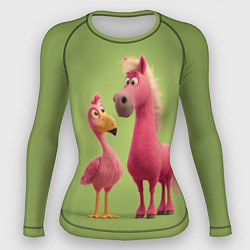 Рашгард женский Розовые они такие, цвет: 3D-принт