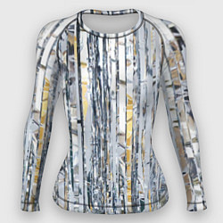 Рашгард женский Новогодний дождик, цвет: 3D-принт