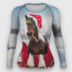 Женский рашгард Новогодний конь