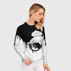 Рашгард женский Реал Мадрид жидкие краски текстура, цвет: 3D-принт — фото 2