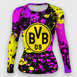 Рашгард женский Borussia абстрактные краски текстура, цвет: 3D-принт