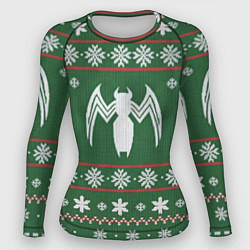 Женский рашгард Рождественский свитер Венома