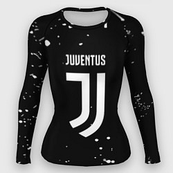 Женский рашгард Ювентус белые брызги красок