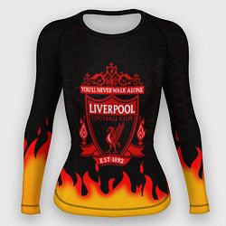 Женский рашгард Liverpool огонь спорт