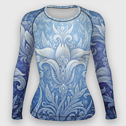 Женский рашгард Ледяной цветочный орнамент