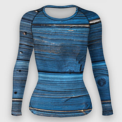 Рашгард женский Голубые доски, цвет: 3D-принт