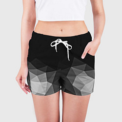 Шорты женские Abstract gray, цвет: 3D-принт — фото 2