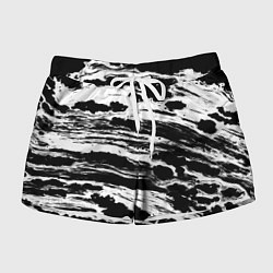 Шорты женские Gray color abstract, цвет: 3D-принт