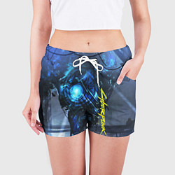 Шорты женские Cyberpunk 2077, цвет: 3D-принт — фото 2