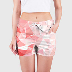 Шорты женские Pink abstraction, цвет: 3D-принт — фото 2
