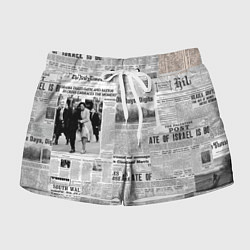 Женские шорты Газета Newspaper