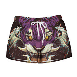 Шорты женские Маска тигра Ханья, цвет: 3D-принт