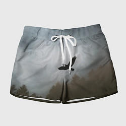 Женские шорты Орёл над лесом