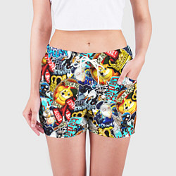 Шорты женские CS GO STICKERBOMBING, цвет: 3D-принт — фото 2