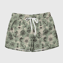 Женские шорты Морская карта