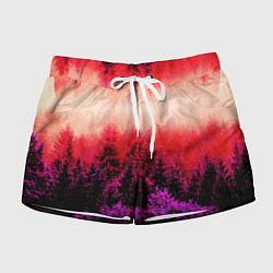 Шорты женские КРАСНАЯ ОСЕНЬ, цвет: 3D-принт