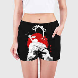 Шорты женские Берсерк силуэт Гатса, цвет: 3D-принт — фото 2