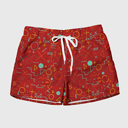 Шорты женские Mathematics Geometry Geometric, цвет: 3D-принт