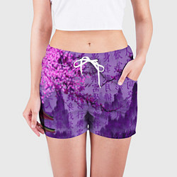 Шорты женские Фиолетовый китай, цвет: 3D-принт — фото 2