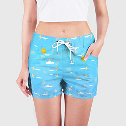 Шорты женские Мое путешествие, цвет: 3D-принт — фото 2