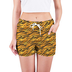 Шорты женские Тигровый Окрас Tiger, цвет: 3D-принт — фото 2