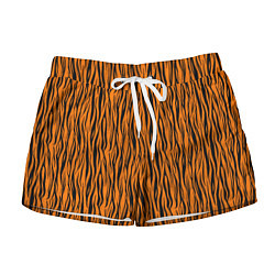 Шорты женские Тигровые Полосы, цвет: 3D-принт