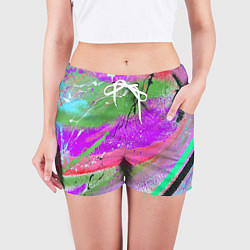 Шорты женские Красочный взрыв, цвет: 3D-принт — фото 2