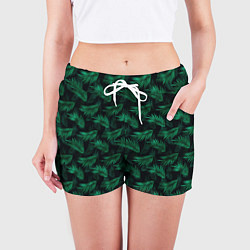 Шорты женские Ветки елки ель, цвет: 3D-принт — фото 2