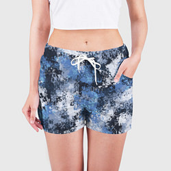 Шорты женские Спортивный камуфляж Пикси - Черника, цвет: 3D-принт — фото 2