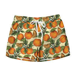 Женские шорты Узор Апельсиновое настроение
