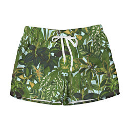 Женские шорты Зеленые Тропические Растения