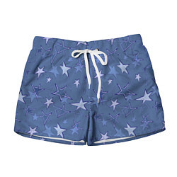 Женские шорты Gray-Blue Star Pattern