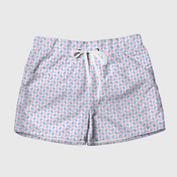 Шорты женские Голубые и розовые кирпичики, цвет: 3D-принт