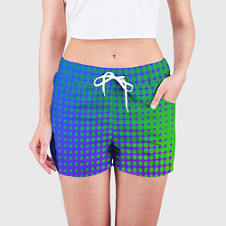 Шорты женские Blue Green gradient, цвет: 3D-принт — фото 2