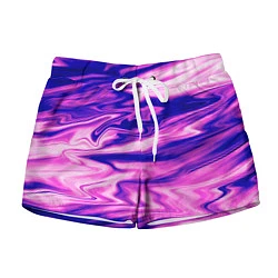 Женские шорты Розово-фиолетовый мраморный узор