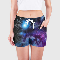 Шорты женские Дым вселенной, цвет: 3D-принт — фото 2