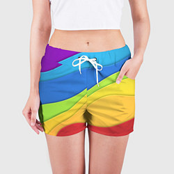 Шорты женские Семь цветов радуги, цвет: 3D-принт — фото 2