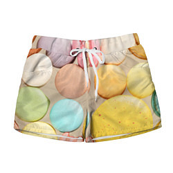 Женские шорты Разноцветные пирожные Макарон