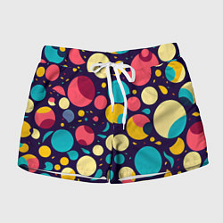 Женские шорты Яркие позитивные кружочки