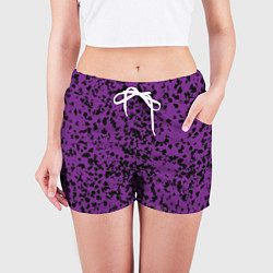 Шорты женские Текстура фиолетовые пятна, цвет: 3D-принт — фото 2