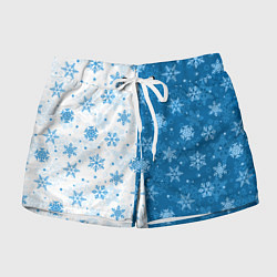Женские шорты Красивые снежинки