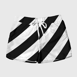 Женские шорты Черно-белые полосы