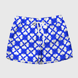 Женские шорты Четырехлистный клевер синий