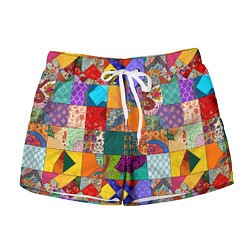 Женские шорты Разноцветные лоскуты