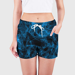 Шорты женские Синий дым текстура, цвет: 3D-принт — фото 2