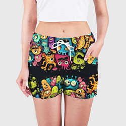 Шорты женские Монстры перевертыши, цвет: 3D-принт — фото 2